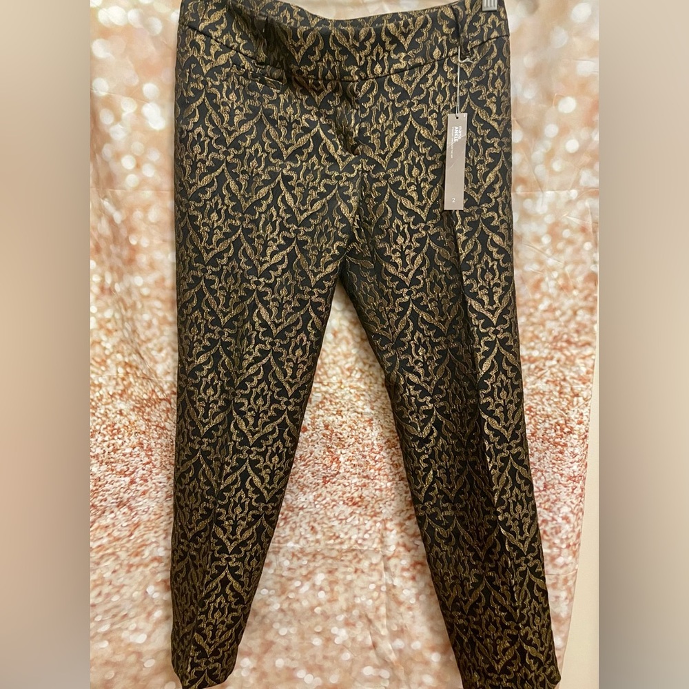NWT Loft Brocade Patterned Pants-size 2